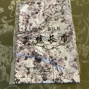 Silk floral scarf